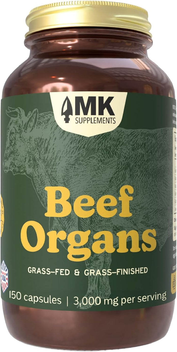 MK Supplements Cápsulas de órganos de carne alimentada con pasto |...