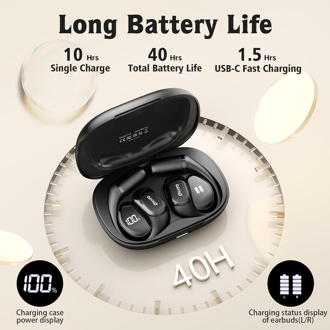 Auriculares de oído abierto, auriculares sobre la oreja con gancho...