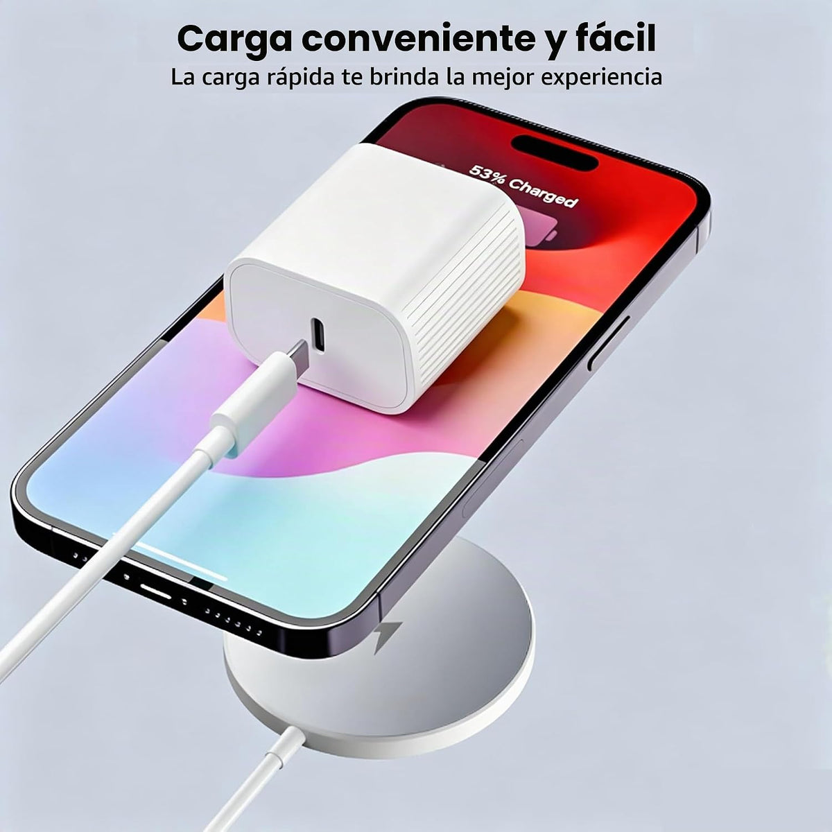 Cargador inalámbrico magnético rápido Apple Mag-Safe cargador para iPhone 16 Pro Max/16 Pro/iPhone 15Pro Max/15 Plus/14/13/12/AirPods 3/2/Pro/Pro 2 imán de carga con dos puertos de carga