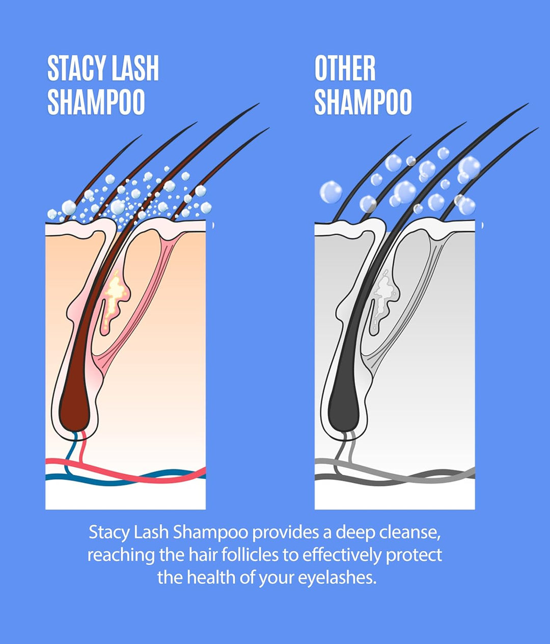 STACY LASH Kit de limpieza de champú de 3.4 fl oz de removedor de m...