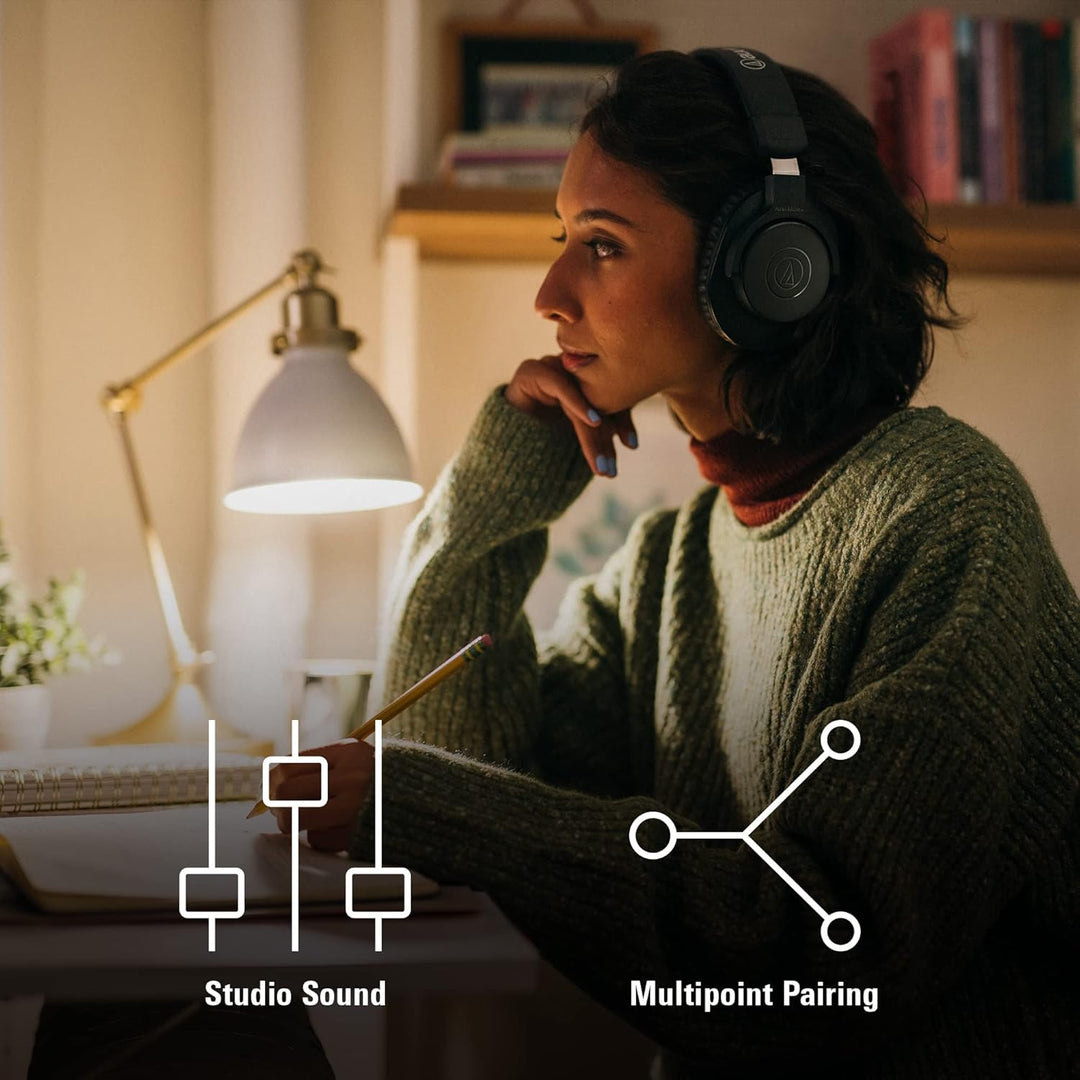 Audio-Technica ATH-M20xBT Auriculares inalámbricos sobre la oreja,...