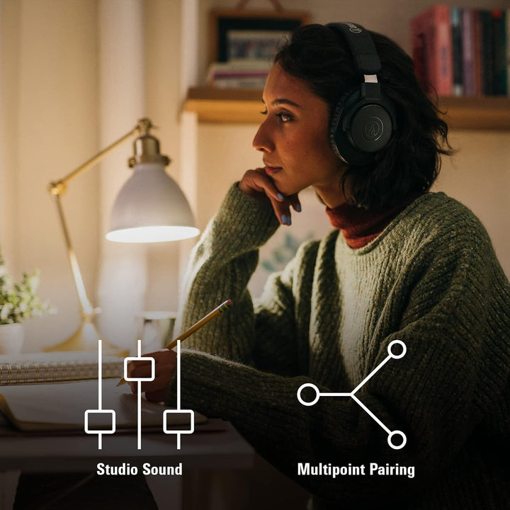 Audio-Technica ATH-M20xBT Auriculares inalámbricos sobre la oreja,...