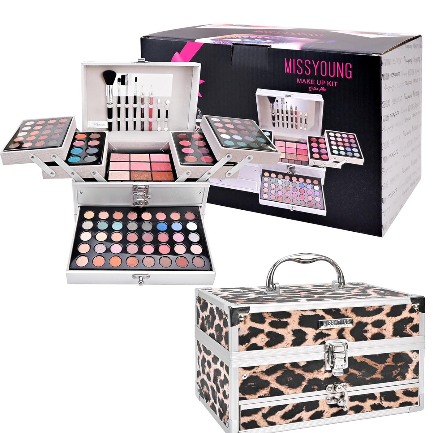 RoseFlower Kit de maquillaje profesional todo en uno, paleta de som...