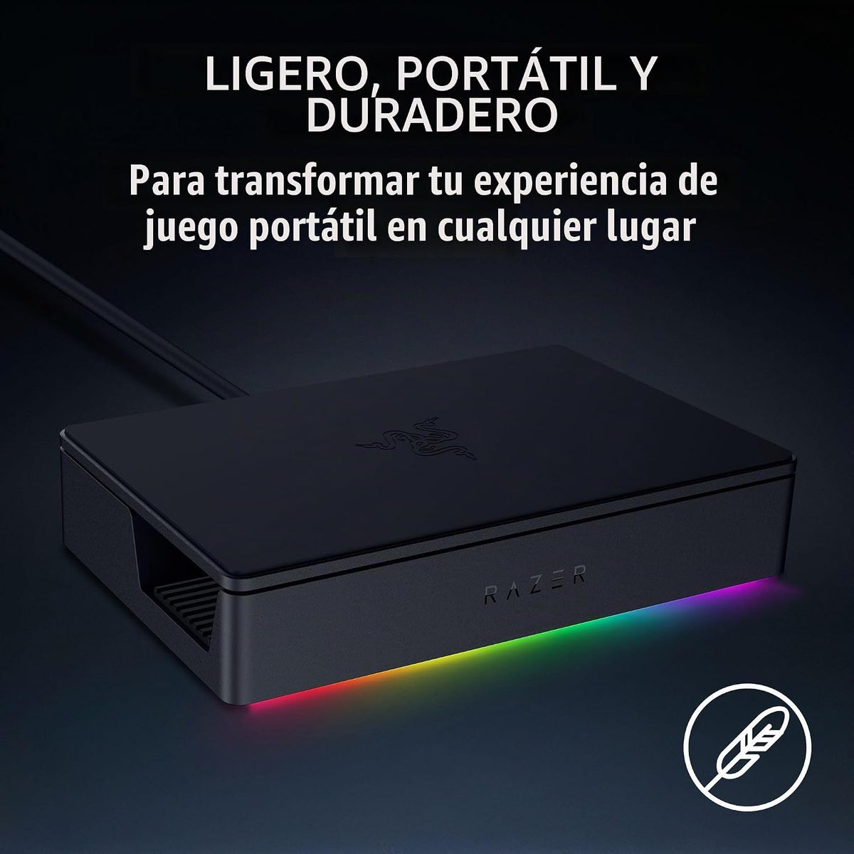 Razer Dock de mano Chroma: concentrador de carga y conectividad para juegos móviles y tabletas - iPhone 16, Steam Deck, ROG Ally, Switch y más - USB C, USB A (3), HDMI, GbE - 100 W de potencia