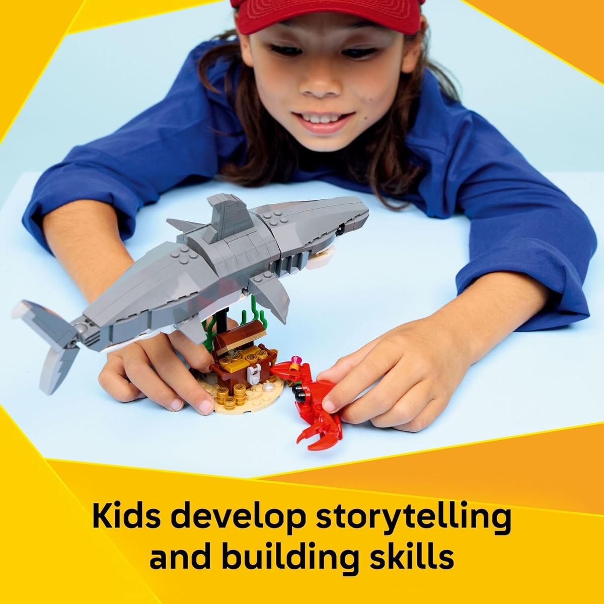 LEGO Creator - Juguete de construcción de tiburón feroz