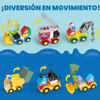JOYIN Juego de 80 bloques de construcción de automóviles para niños pequeños, 12 vehículos diferentes, construye tus propios autos de juguete, compatible con ladrillos de construcción de marca para