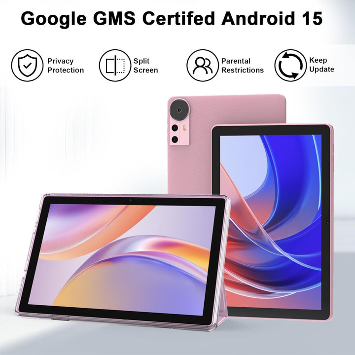 ICONLINK Tableta de 10 pulgadas Android 15 Tablets con funda 4+16GB...