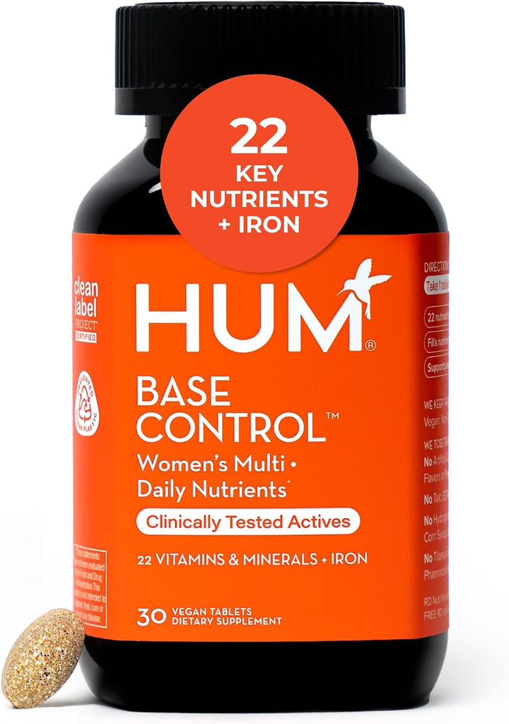 HUM Base Control Multivitamínico para mujeres con vitamina C, hierr...