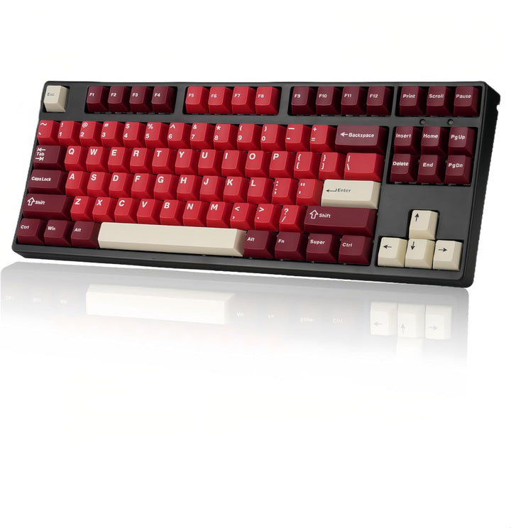 LAGWKX Teclado mecánico inalámbrico, Bluetooth\/2.4G\/USB-C, retroi...
