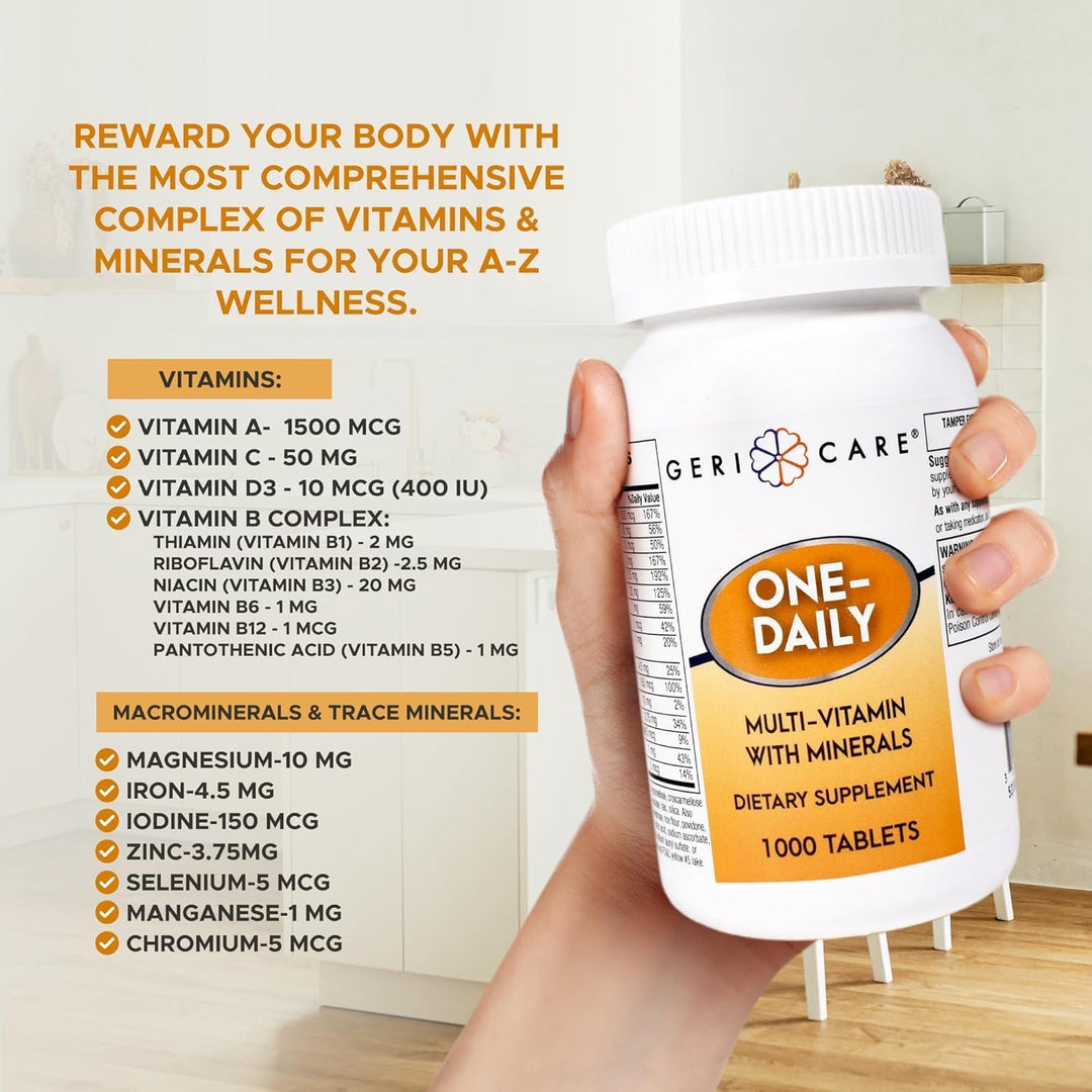GeriCare Multivitamínicos diarios con minerales para hombres y muje...