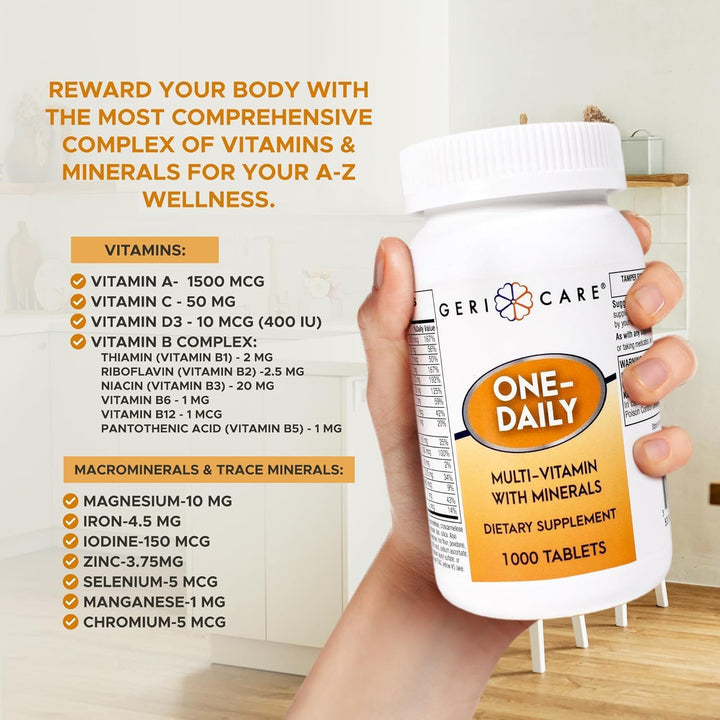 GeriCare Multivitamínicos diarios con minerales para hombres y muje...