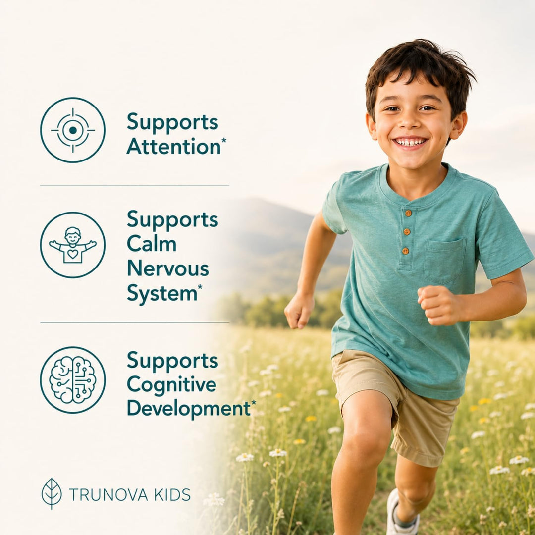 Trunova Kids Mezcla de bebida en polvo Focus Attention | Niños a pa...
