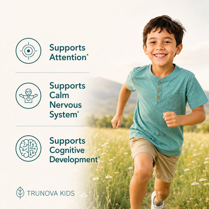 Trunova Kids Mezcla de bebida en polvo Focus Attention | Niños a pa...