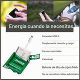 ChargeTab Cargador USB-C portátil de emergencia: precargado de 3000...