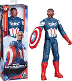 Marvel Hasbro - Figura de acción oficial de Titan Hero Series, Capitán América Brave Nuevo Mundo