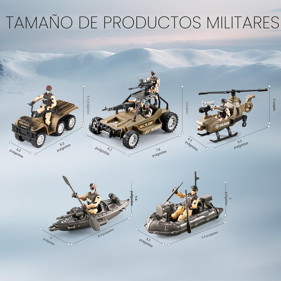Juguetes de Soldaditos del Ejército 86 en 1 para Niños 4-7 6-8 8-12...