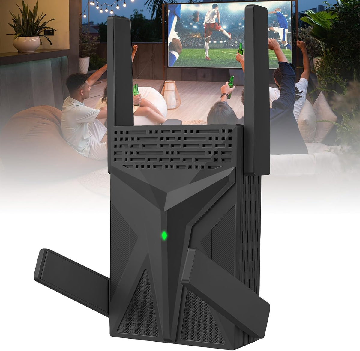 Extensor WiFi 6 AX1800 2026, amplificador de señal WiFi para el hogar, banda dual (2.4G/5.8G), amplificador WiFi con punto de acceso 8 veces más rápido, hasta 17,888 pies cuadrados y compatible con