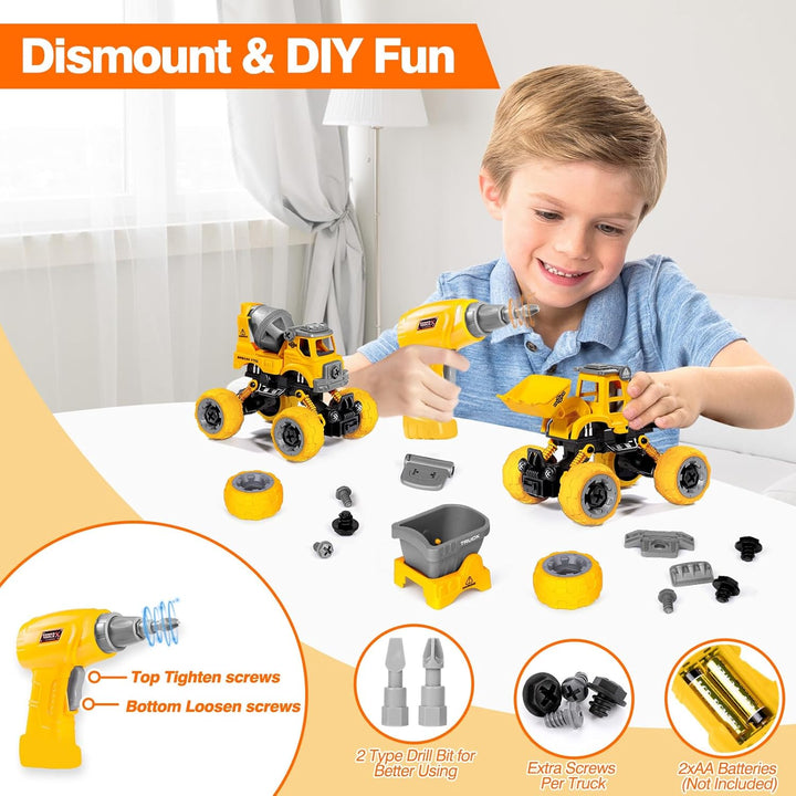 LUDILO 4 juguetes desmontables para niños de 4 años de edad, juguet...