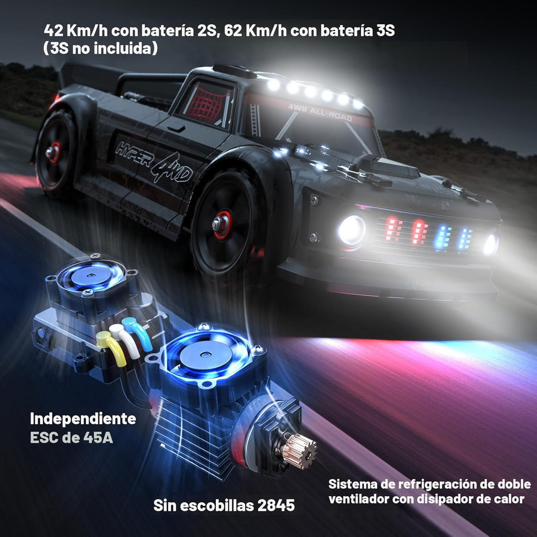HYPER GO 14301 V3 1\/14 RTR Coche RC de Drift sin escobillas con gi...