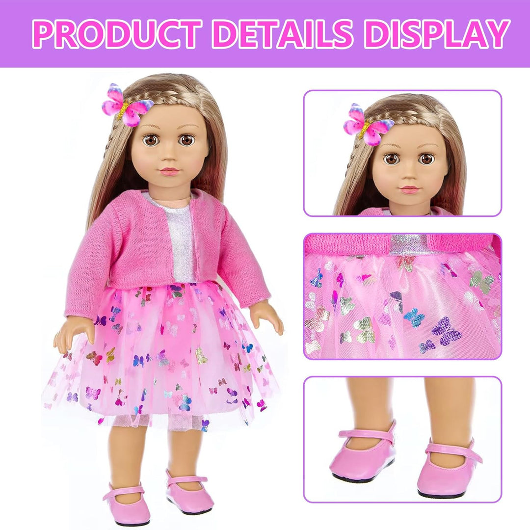 Accesorios de maquillaje y ropa para muñecas americanas de 18 pulga...