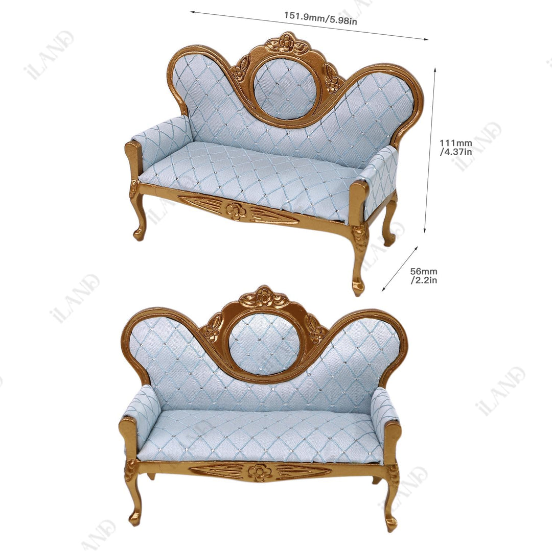 iLAND Juego de muebles de casa de muñecas victoriana, muebles y acc...