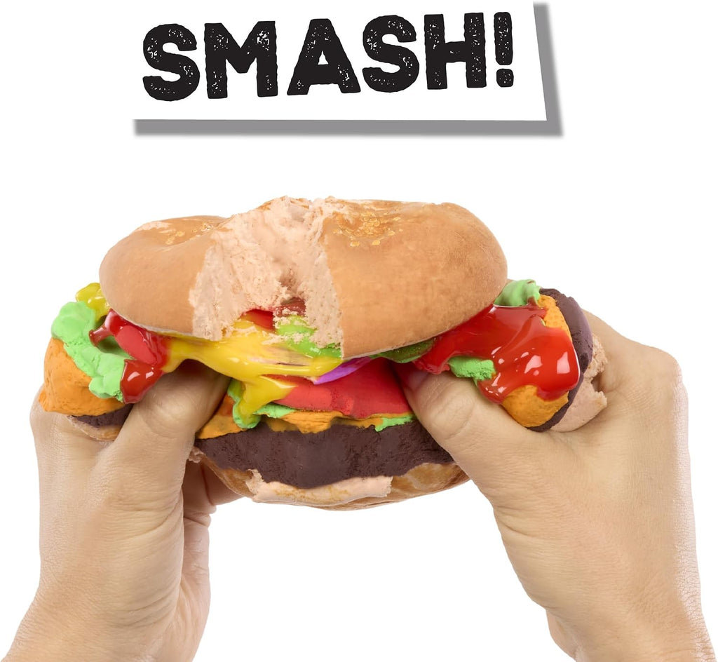 Slime Life Kit de slime DIY de hamburguesa con queso: desempaqueta ingredientes para hacer, aplastar y estirar tu slime de alimentos, a partir de 8 años