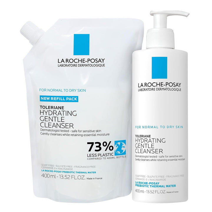 La Roche-Posay Toleriane - Limpiador facial suave e hidratante, lim...