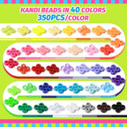 14000 cuentas de poni a granel, 40 colores para hacer pulseras