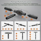 Juego de 34 en 1 de destornilladores magnéticos, juego de destornilladores de trinquete DIY, conjunto de puntas magnéticas multi-bit con mango de trinquete, práctico kit de herramientas