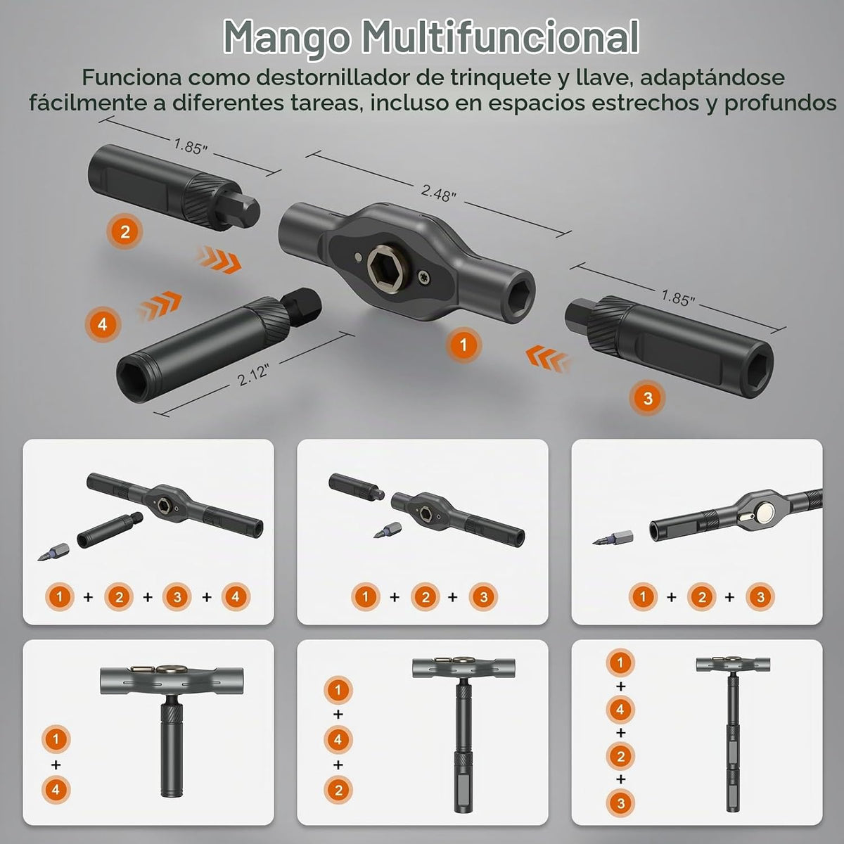 Juego de 34 en 1 de destornilladores magnéticos, juego de destornilladores de trinquete DIY, conjunto de puntas magnéticas multi-bit con mango de trinquete, práctico kit de herramientas