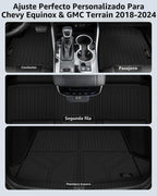 Alfombrillas y forro de carga para Chevy Equinox 2018-2024 (solo gasolina)/GMC