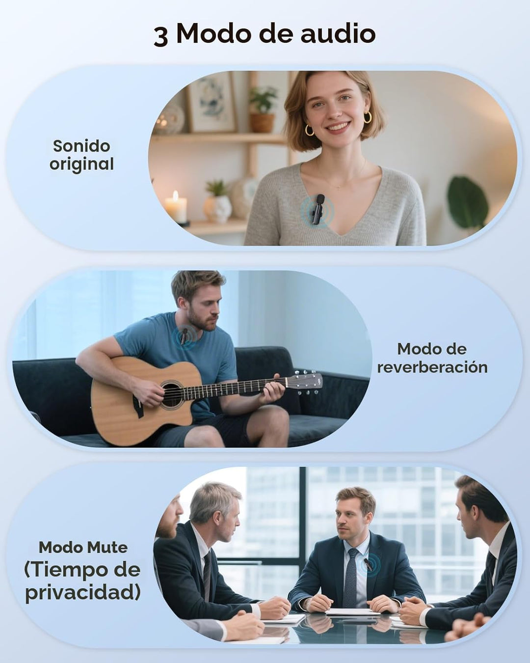 ZOPPLM Mini micrófono inalámbrico para iPhone, micrófono Bluetooth...