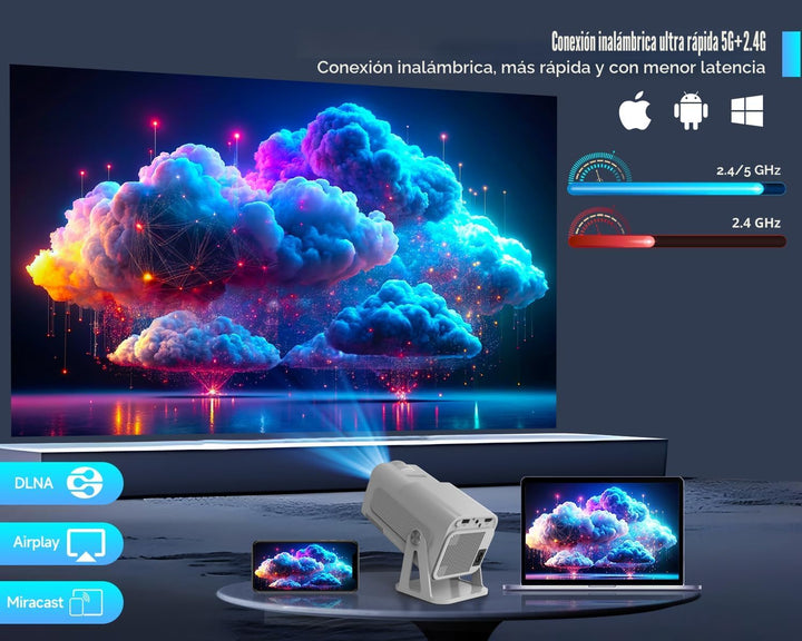 [Licencia de Netflix] Magcubic Mini proyector con WiFi y Bluetooth,...
