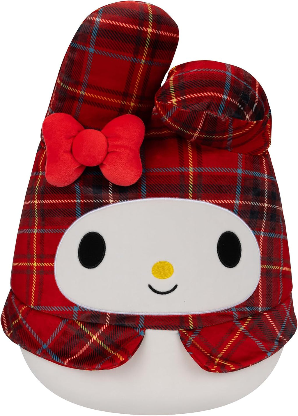 Squishmallows Sanrio Original - Peluche de 14.0 in, diseño de cuadros rojos, tamaño grande, ultrasuave y oficial de Jazwares