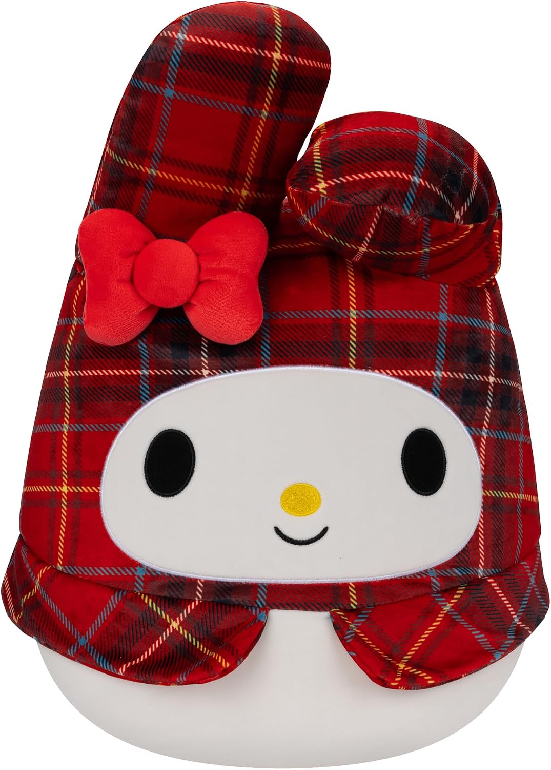 Squishmallows Sanrio Original - Peluche de 14.0 in, diseño de cuadros rojos, tamaño grande, ultrasuave y oficial de Jazwares