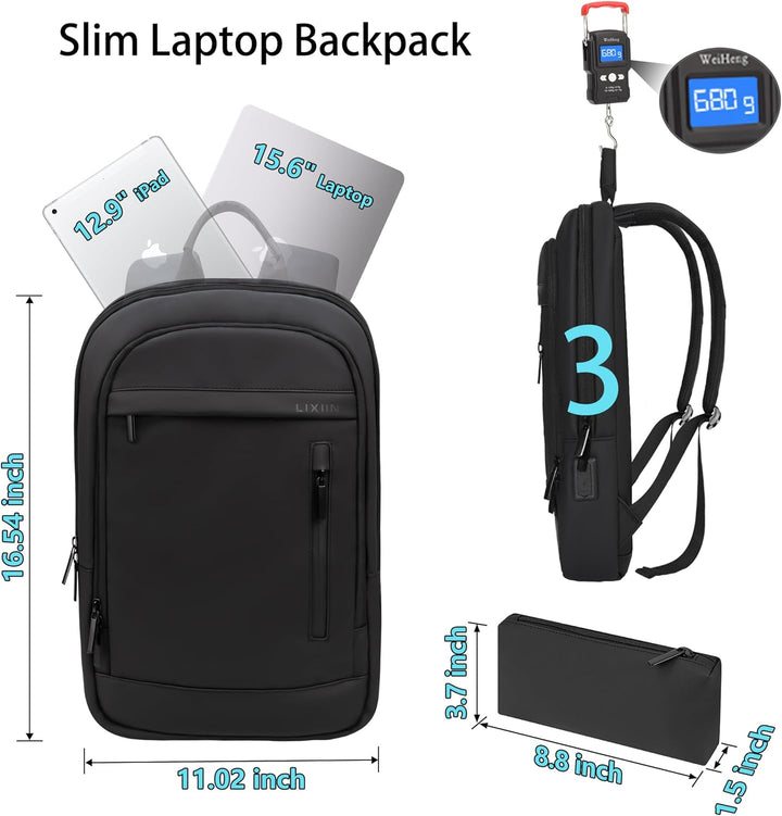 Mochila de negocios para hombres antirrobo resistente al agua mochi...