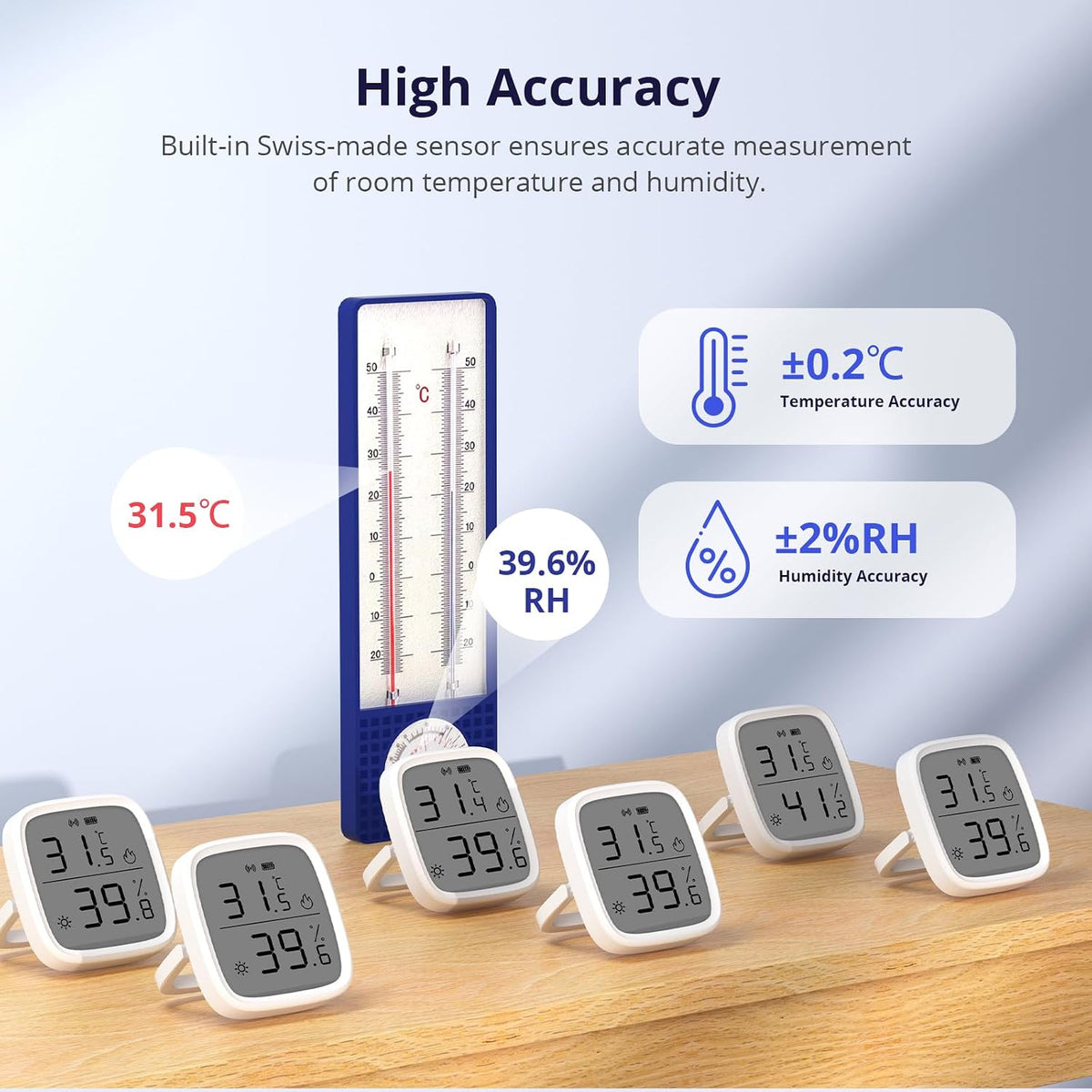 SONOFF Zigbee Sensor de humedad de temperatura interior, SNZB-02D LCD Zigbee termómetro higrómetro, funciona con Alexa, Google Home para monitoreo remoto y automatización del hogar, requiere