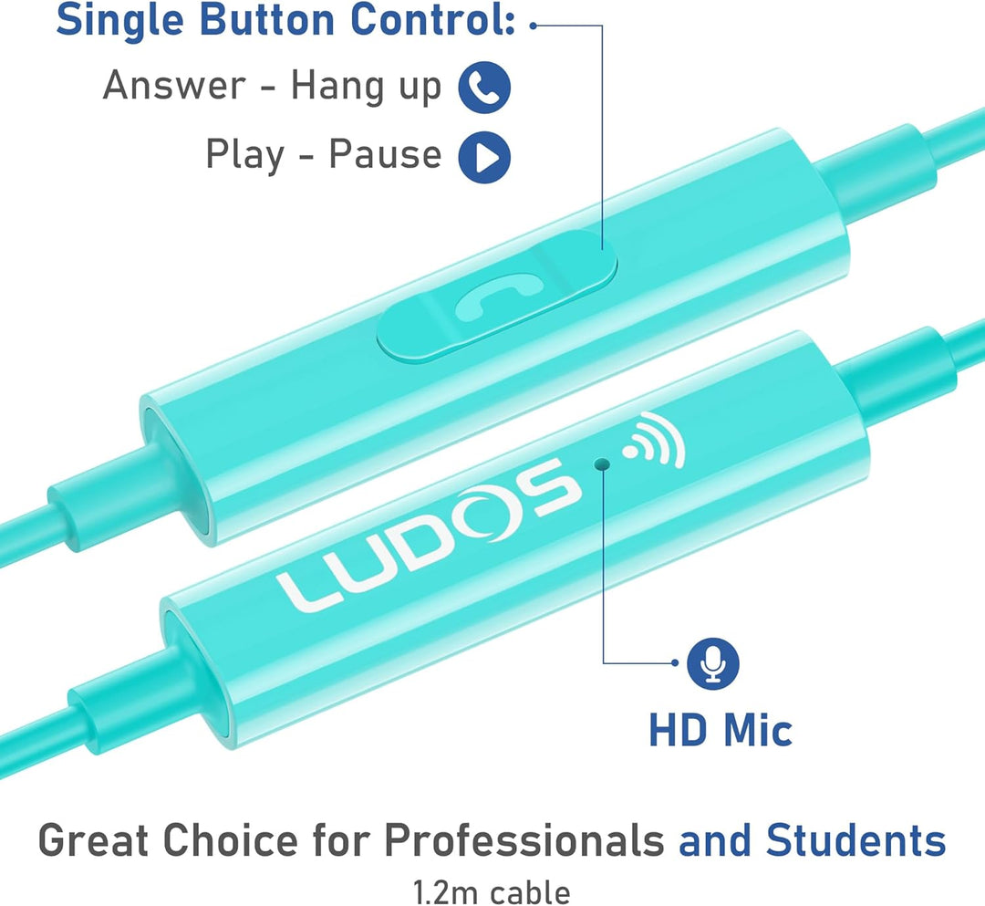 LUDOS OMNITONE Auriculares con cable in-ear, 5 años de garantía, au...