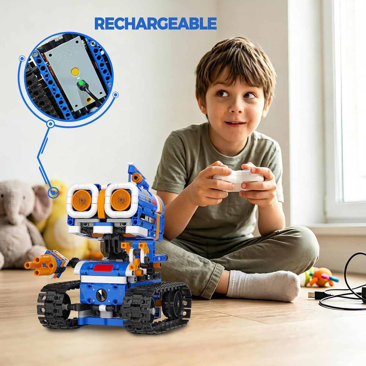 Kit de Construcción de Robot STEM 5 en 1, 560 PIEZAS APP/Control Remoto Robótica Mech RC para Niños de 8-12 Años, Kit de Ciencia Set de Juguetes de Robots de Codificación, Regalos de Cumpleaños