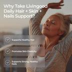 Livingood Daily Vitaminas para el cabello, la piel y las uñas, biotina