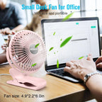 BESKAR Ventilador pequeño de clip, ventiladores USB de 3 velocidade...