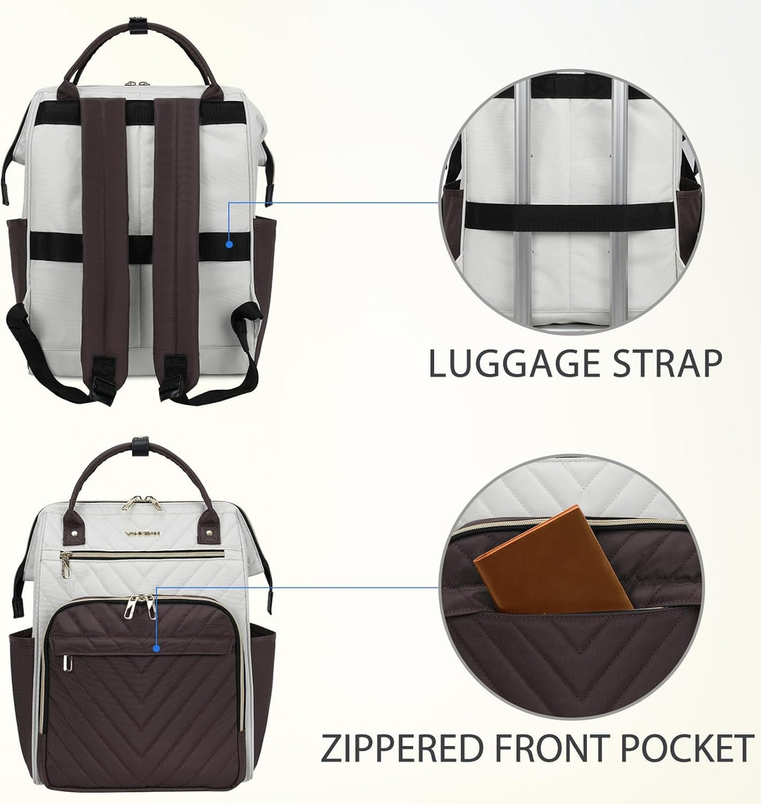 VANKEAN Mochila para portátil de 17 pulgadas para mujeres y hombres...
