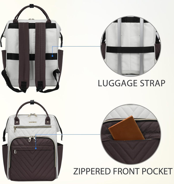 VANKEAN Mochila para portátil de 17 pulgadas para mujeres y hombres...