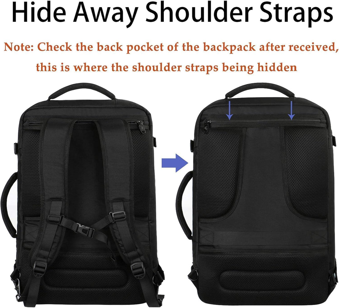 VECKUSON 40L Carry-On Backpack - TSA Approved for Flights, RFID Ant...