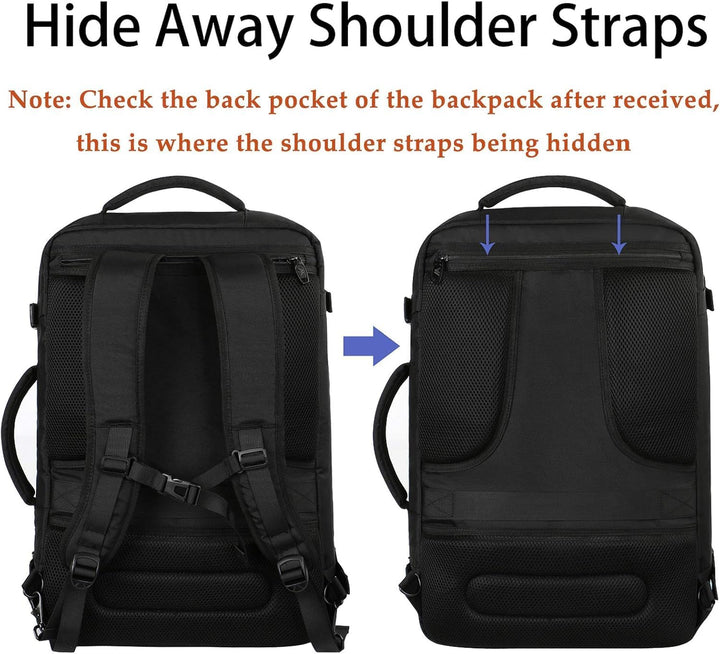 VECKUSON 40L Carry-On Backpack - TSA Approved for Flights, RFID Ant...