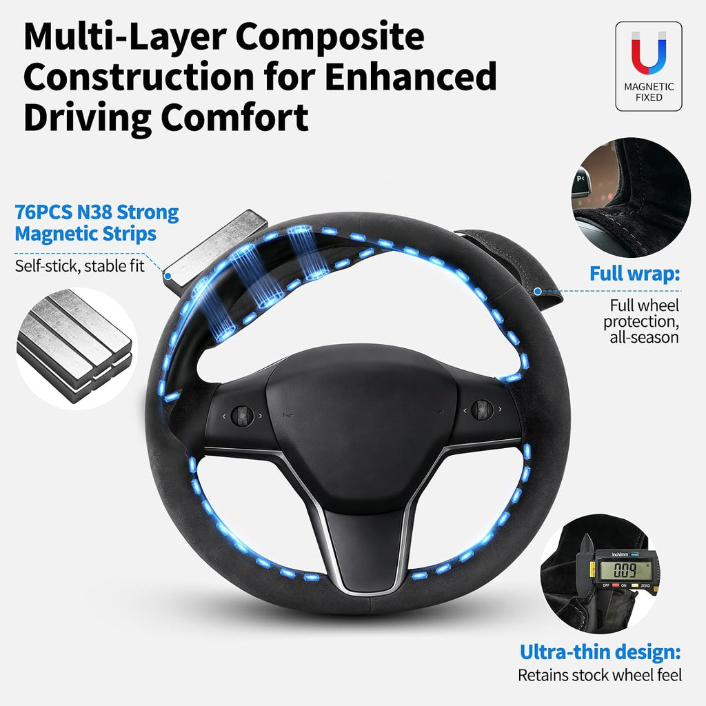 Funda magnética para volante para Tesla Model 3 2019-2025 Modelo Y 2021