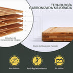 Paquete de 2 tablas de cortar de madera para cocina, tablas de cortar de