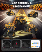 Kit de Construcción de Robot 5 en 1 STEM, Juguetes de Robot RC para Niños de 6+ años