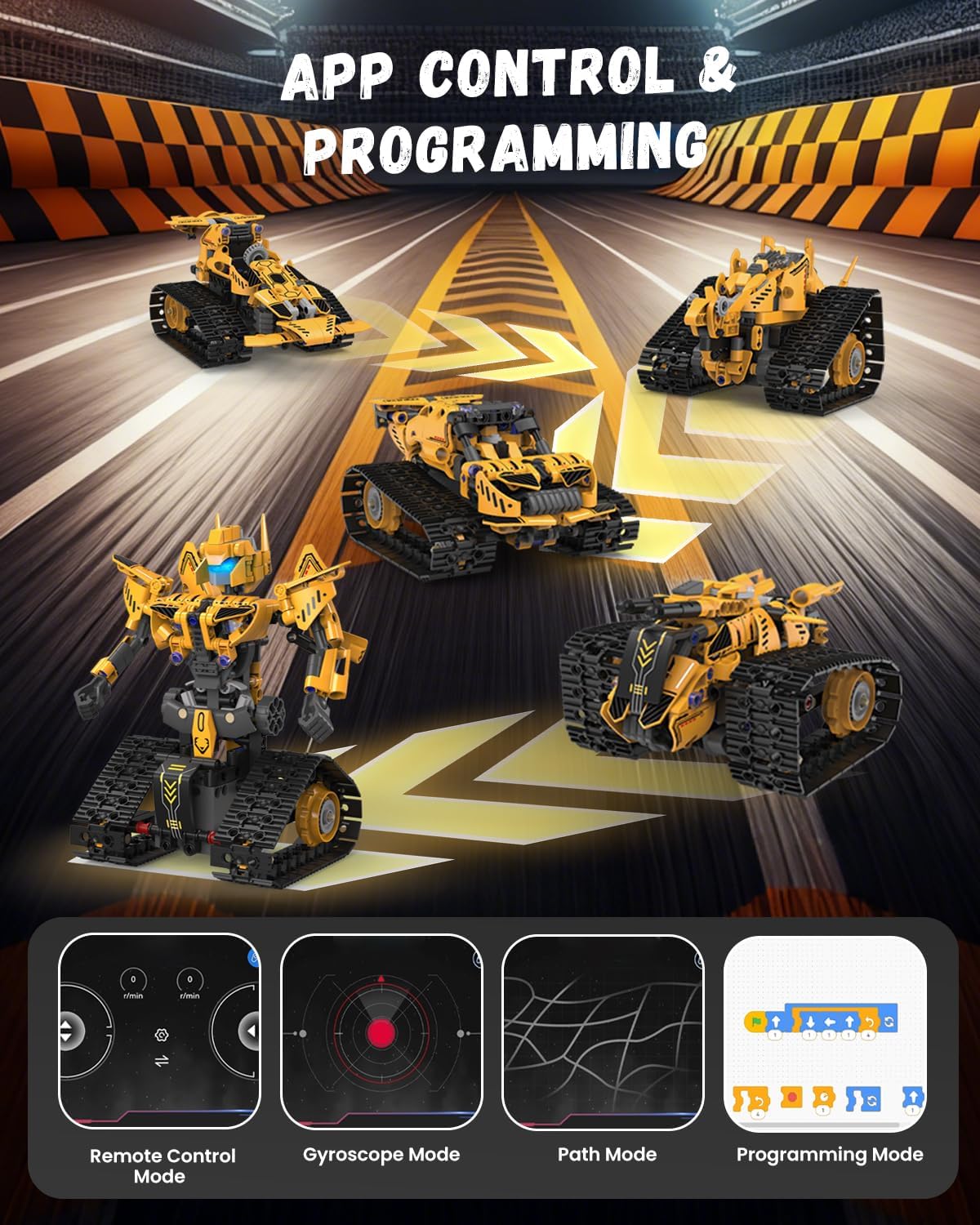 Kit de Construcción de Robot 5 en 1 STEM, Juguetes de Robot RC para Niños de 6+ años