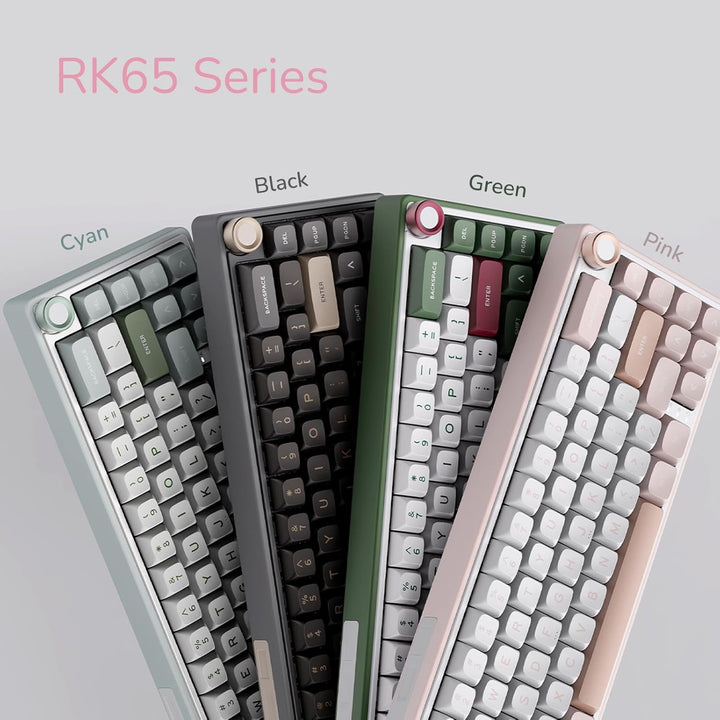 RK ROYAL KLUDGE R65 Teclado mecánico con cable con botón de volumen...